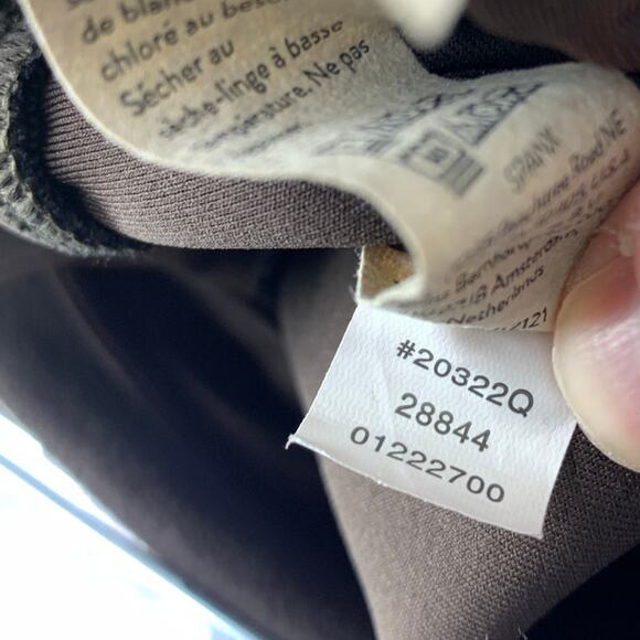 Spanx Leggings Womens Small High Waisted Faux Suede Pull On Brown Seamed Front - Picture 6 of 6